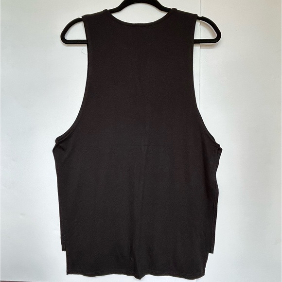 Express One Eleven Black Flowy Open Side Tank Top Size S - Picture 2 of 9